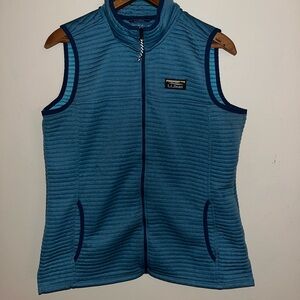 L.L. Bean N Reg Light Blue Quilted Zip Vest